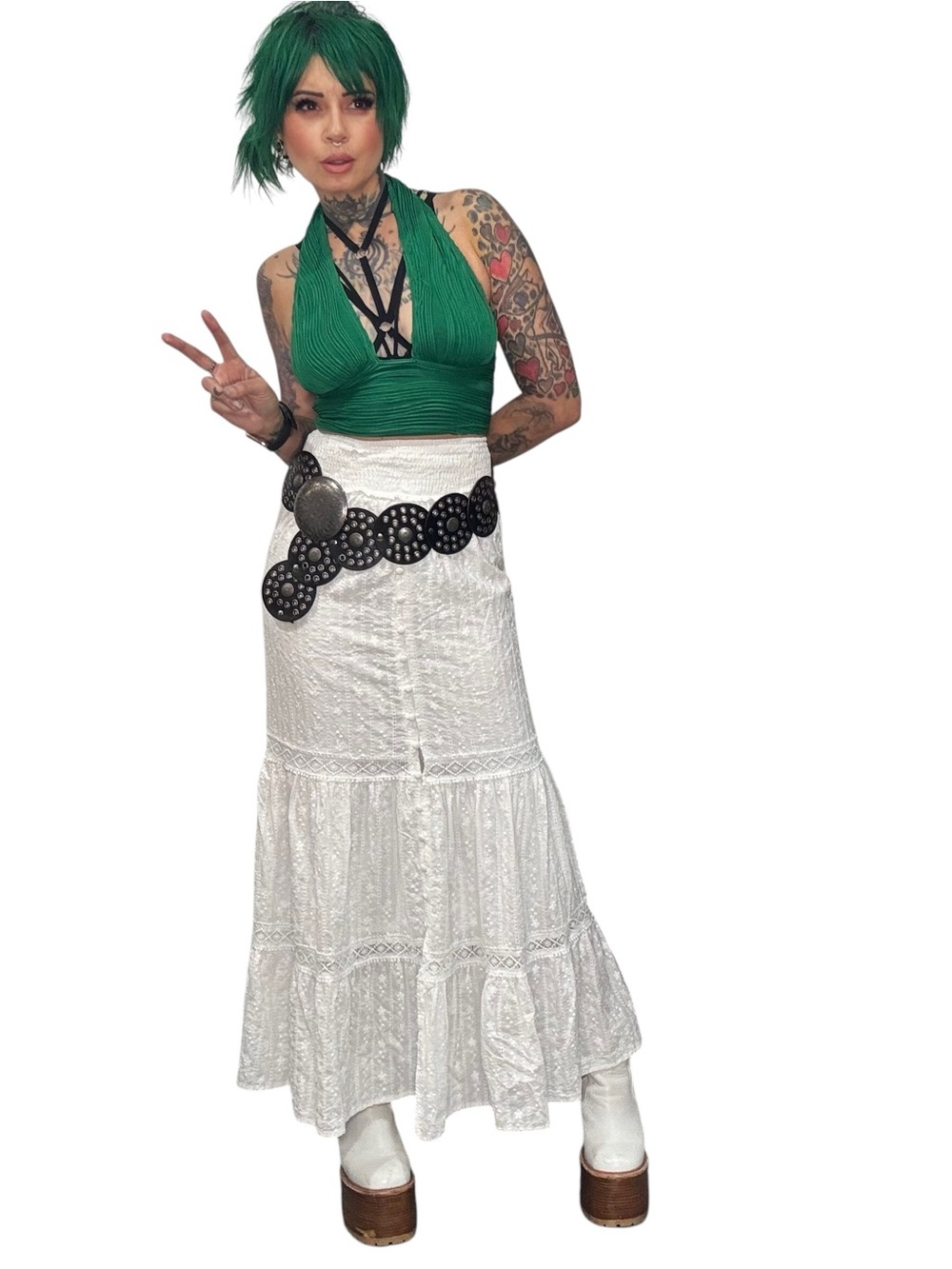 Laffaire Lace maxi skirt